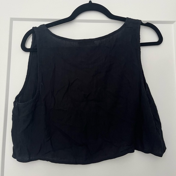 Nasty Gal Crinkle Crop Top And Sarong Cover-Up 2 pcs Set Black Size 8 NWOT - Picture 8 of 12